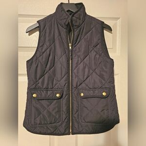 Women's jcrew small black Quilted Vest